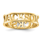 Sterling Silver/Gold-plated Cut-out Name Ring