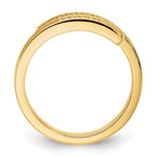 SS/Gold-plated Personalized Polished with Sandblasted Background Ring