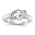 10k White Gold Script Initial Ring