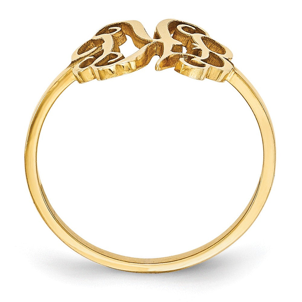 Sterling Silver/Gold-plated Monogram Ring