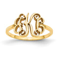 Sterling Silver/Gold-plated Monogram Ring