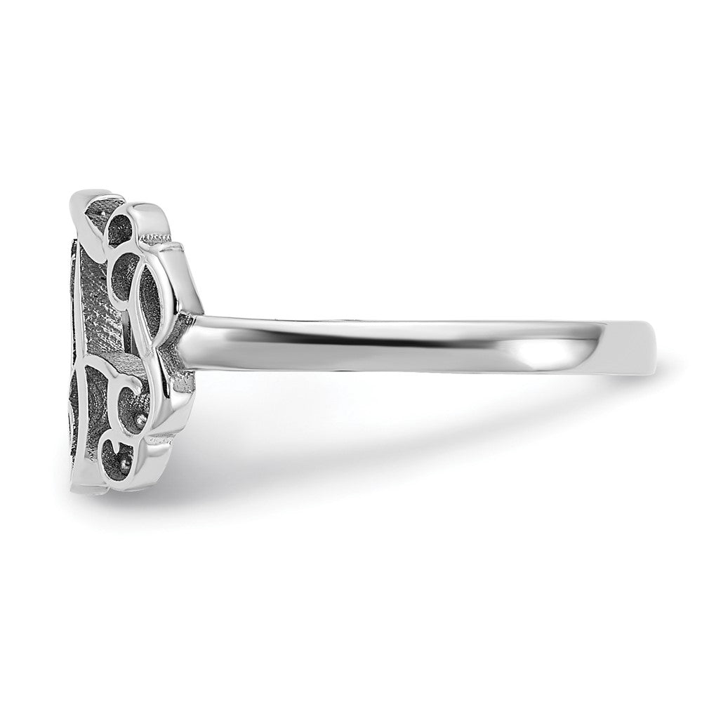 14k White Gold Monogram Ring