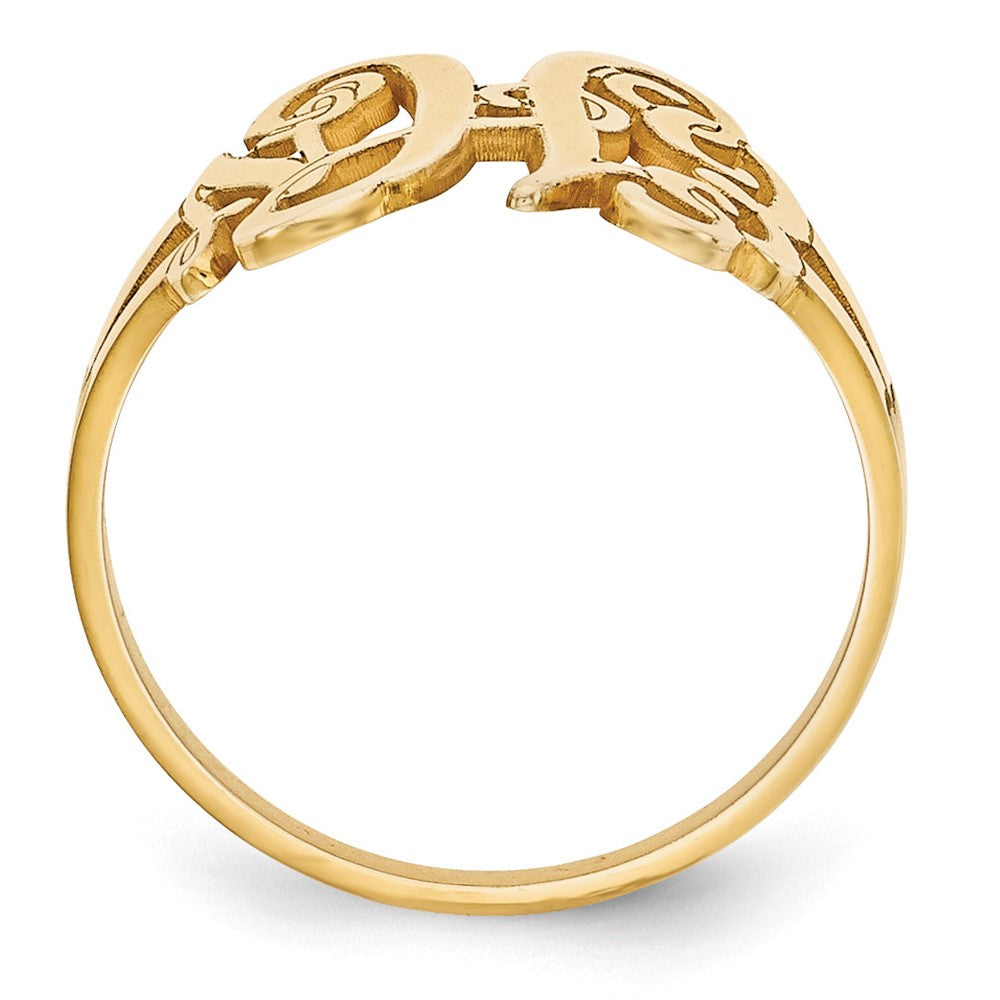 14k Yellow Gold Monogram Ring