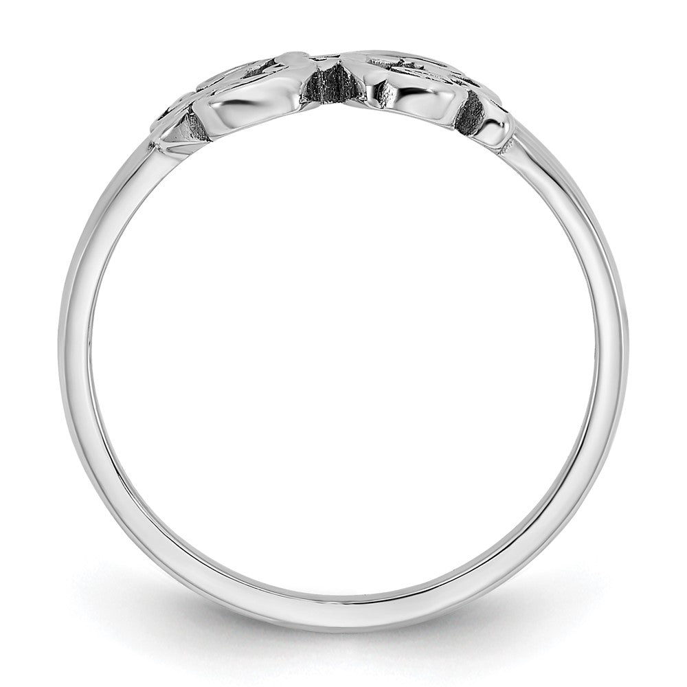 Sterling Silver/Rhodium-plated Monogram Ring