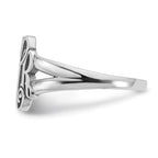 Sterling Silver/Rhodium-plated Monogram Ring