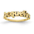Sterling Silver/Gold-plated Name Plate Ring