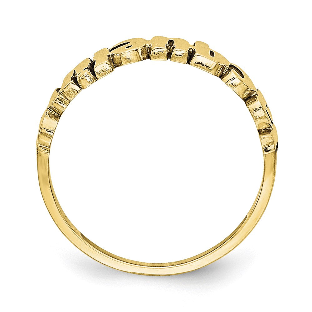 14k Yellow Gold Name Plate Ring