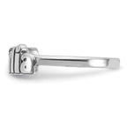14k White Gold Name Plate Ring