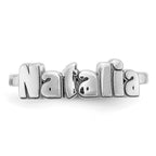 10K White Gold Polished Personalized Name Ring