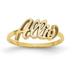 Sterling Silver/Gold-plated Name Plate Ring