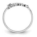 10k White Gold Name Plate Ring
