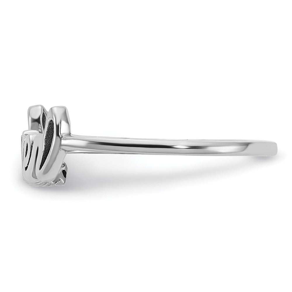10k White Gold Name Plate Ring