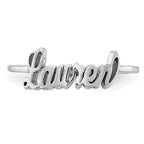 14k White Gold Name Plate Ring