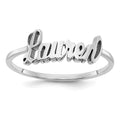 10k White Gold Name Plate Ring