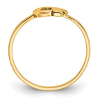 14k Yellow Gold Script or Block Font Double Initial Ring