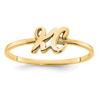 Sterling Silver/Gold-plated Script or Block Font Double Initial Ring