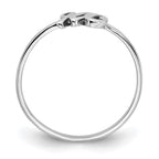 14kk White Gold Script or Block Font Double Initial Ring