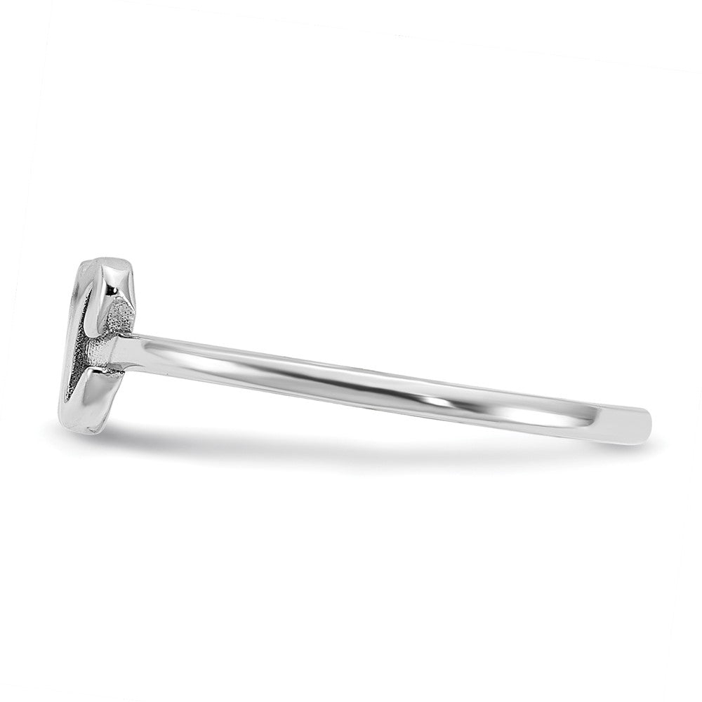 14kk White Gold Script or Block Font Double Initial Ring