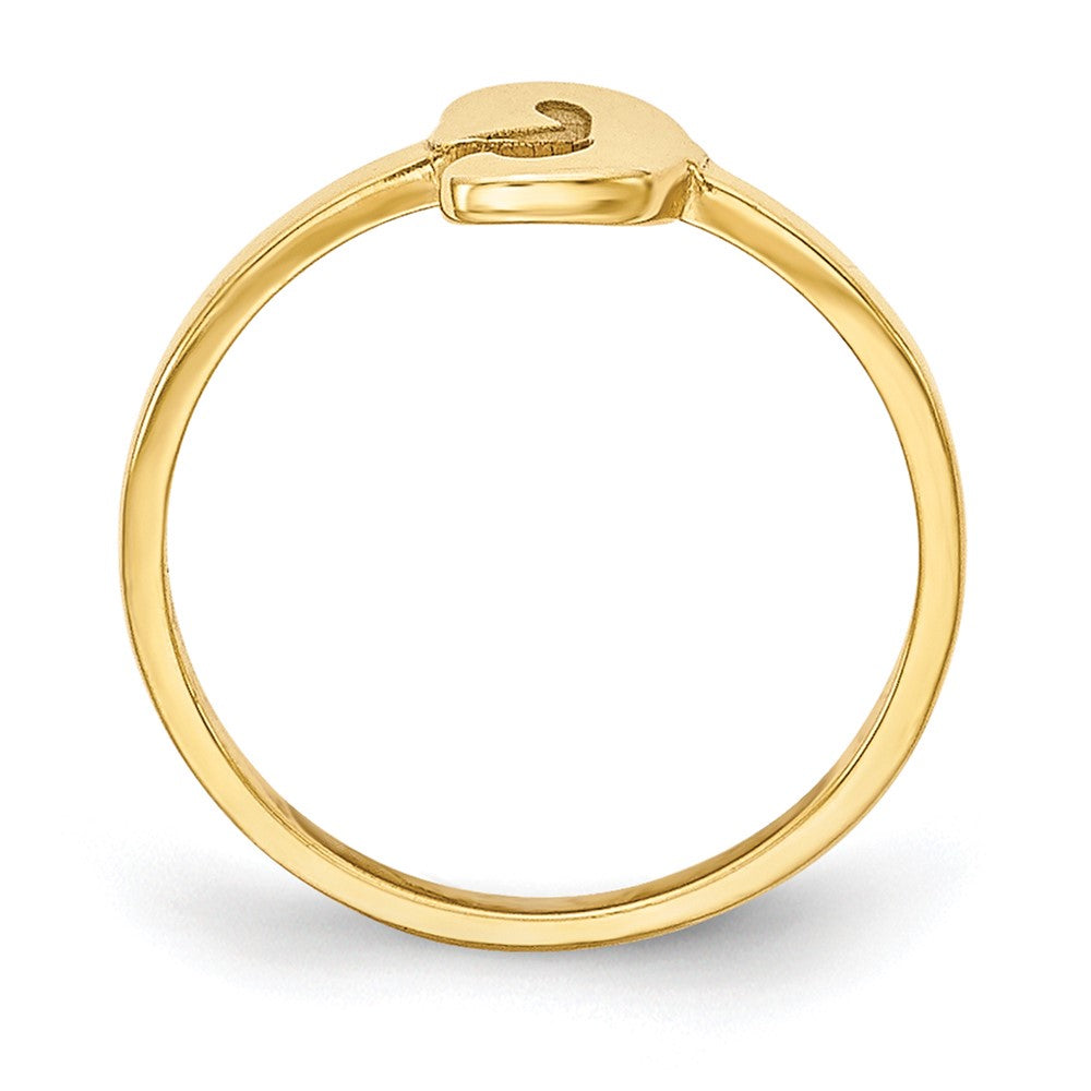 Sterling Silver/Gold-plated Script or Block Font Initial Ring