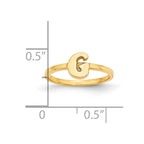 Sterling Silver/Gold-plated Script or Block Font Initial Ring