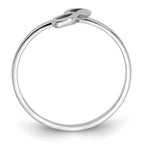 14k White Gold Script or Block Font Initial Ring