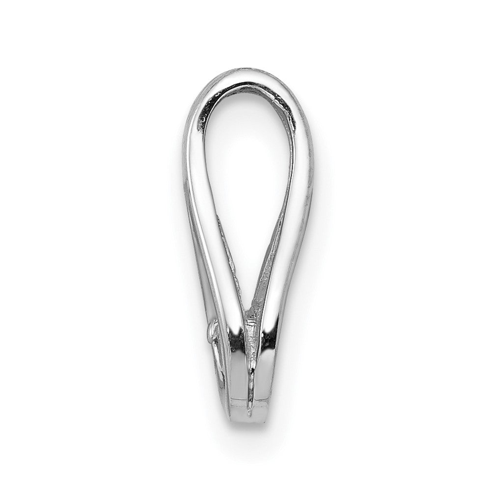 14k White Gold Complete 2.8mm A Diamond Teardrop-Shape Slide Fits up to 2mm Regular/6mm Fancy or Reversible Omega