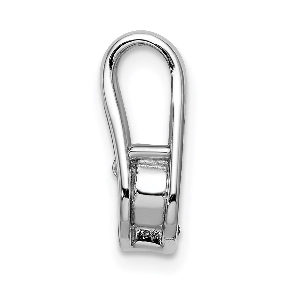 14k White Gold Complete 4.7mm AAA Diamond Teardrop-Shape Slide Fits up to 3mm Regular/6mm Fancy or Reversible Omega