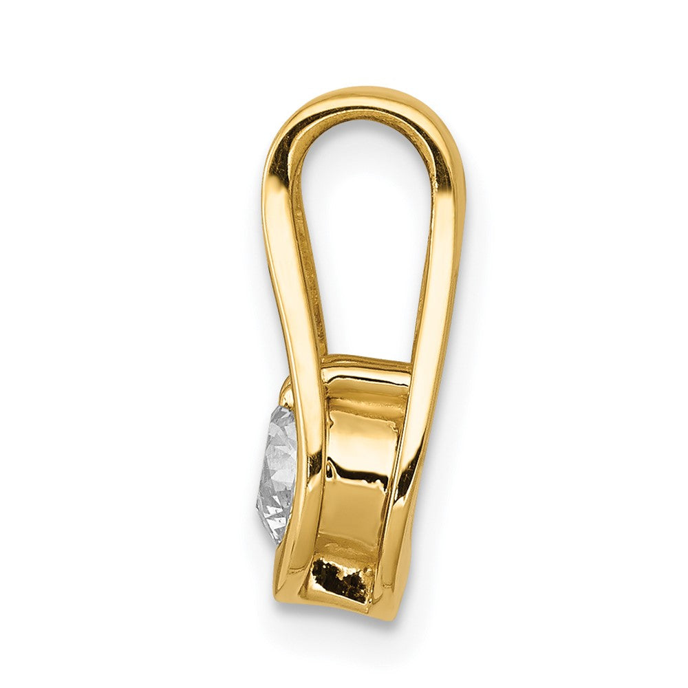 14k Complete 4.7mm VS Diamond Teardrop-Shape Slide Fits up to 3mm Regular/6mm Fancy or Reversible Omega