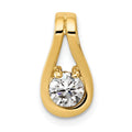 14k Complete 4.7mm A Diamond Teardrop-Shape Slide Fits up to 3mm Regular/6mm Fancy or Reversible Omega