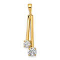 14k Complete 4.4mm/3.4mm Two-stone A Diamond Pendant