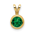 14k 6mm Round Mount St. Helens Bezel Pendant
