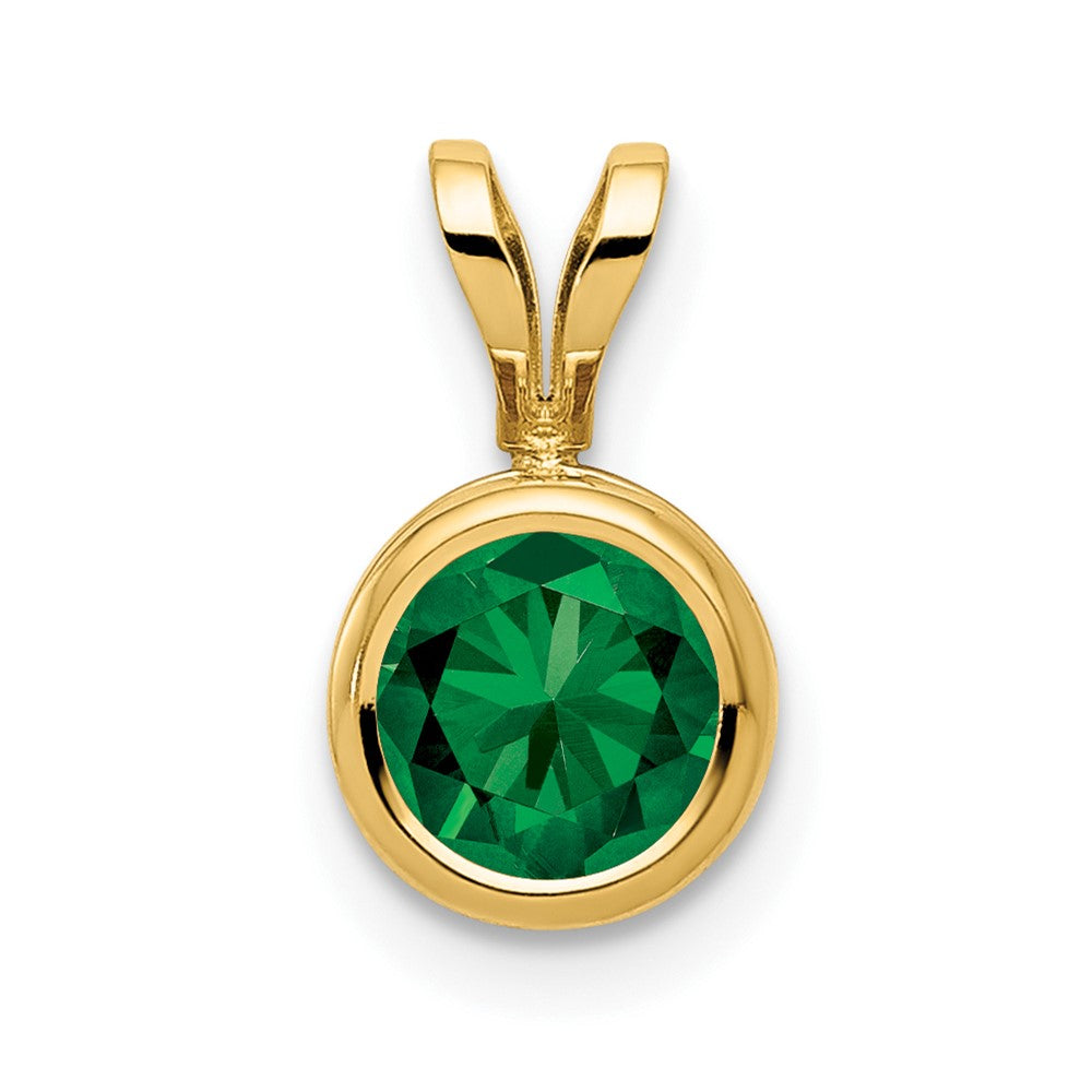 14k 6mm Round Mount St. Helens Bezel Pendant
