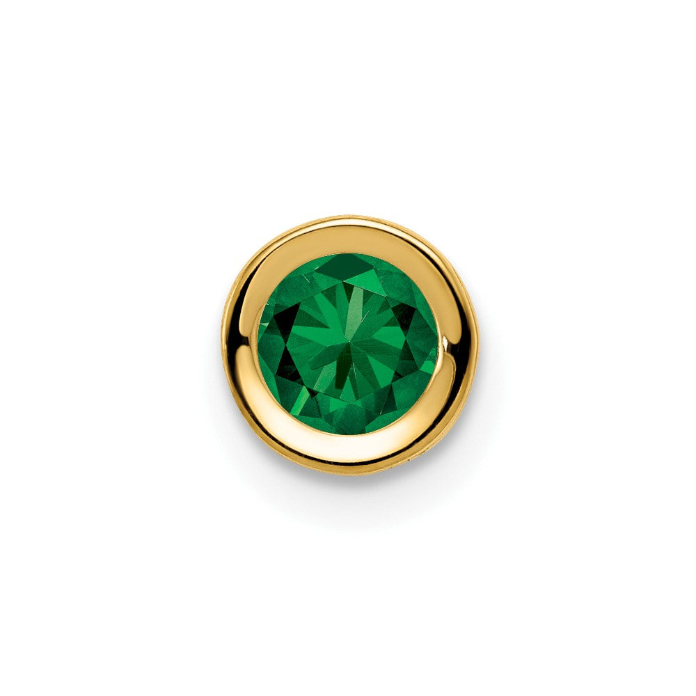 14k 5mm Round Mount St. Helens Bezel Chain Slide