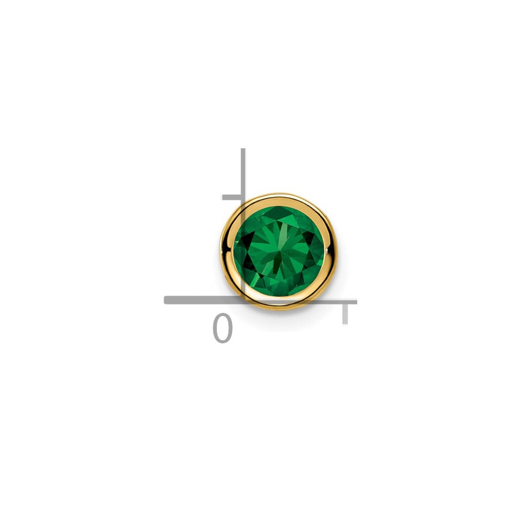 14k 6mm Round Mount St. Helens Bezel Chain Slide