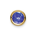14k Bezel-set 6mm Tanzanite Chain Slide