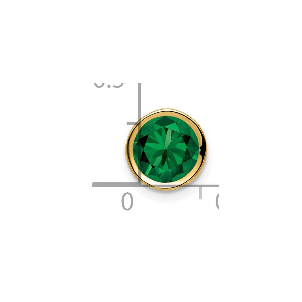 14k 7mm Round Mount St. Helens Bezel Chain Slide