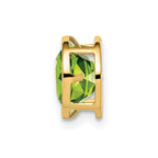 14k 7mm Round Peridot Bezel Chain Slide