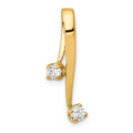 14k Complete 2-3.0mm Two-stone VS Diamond Chain Slide