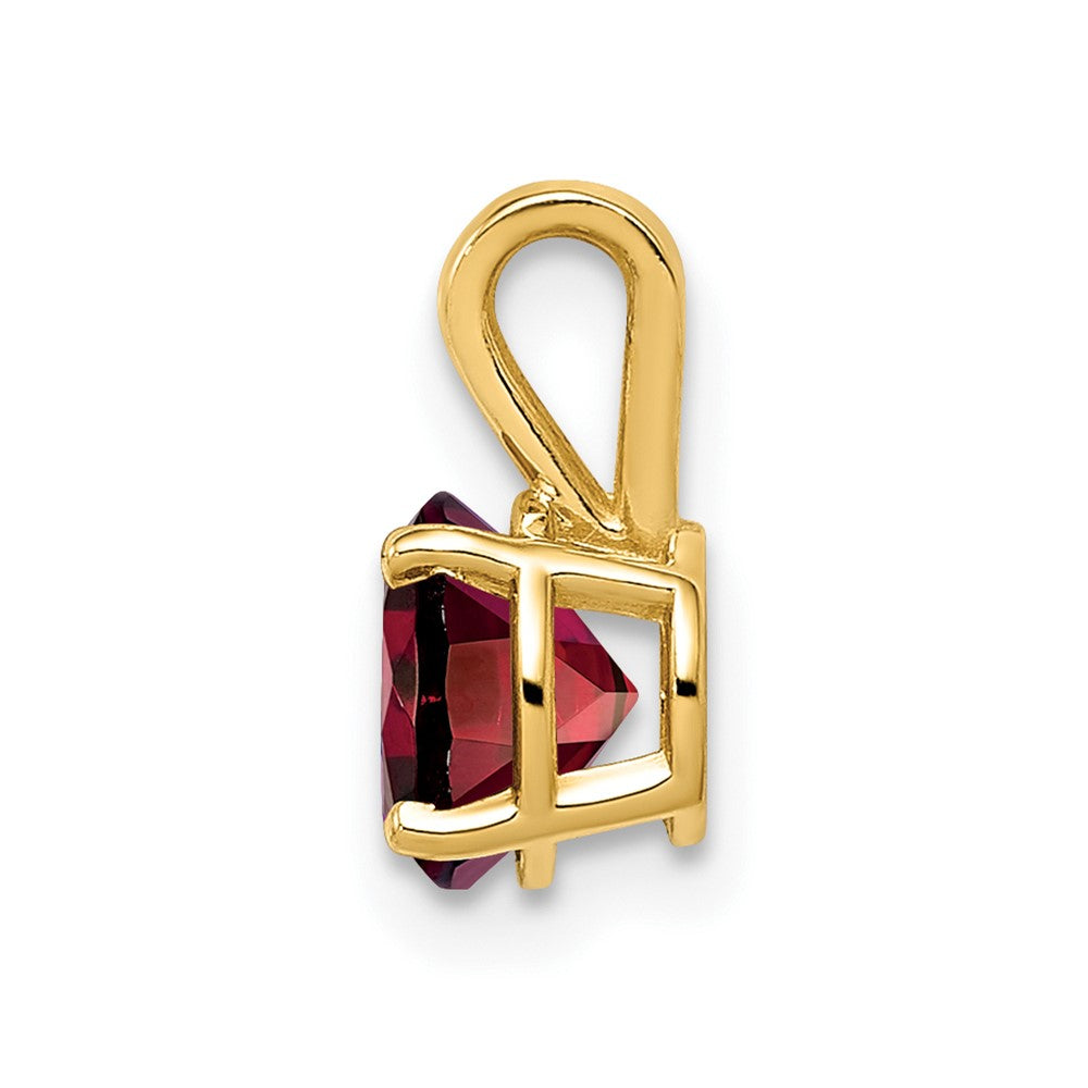 14k 6mm Round Garnet Pendant