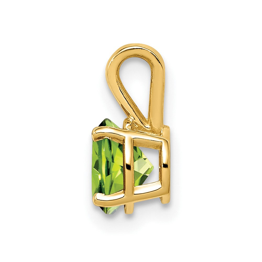 14k 6mm Round Peridot Pendant