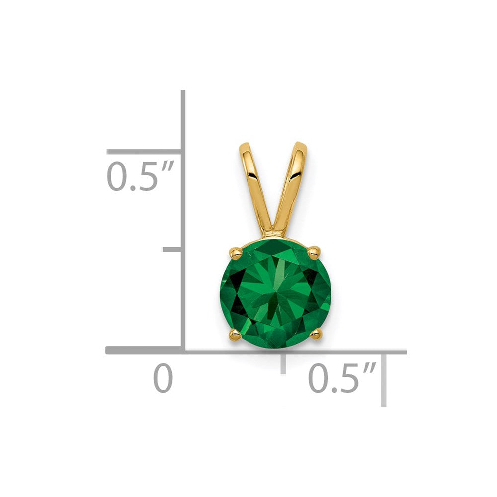 14k 7mm Round Mount St. Helens Pendant