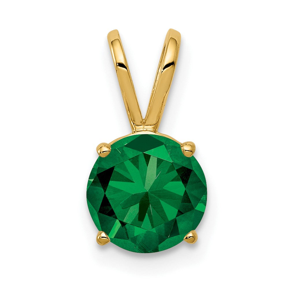 14k 7mm Round Mount St. Helens Pendant