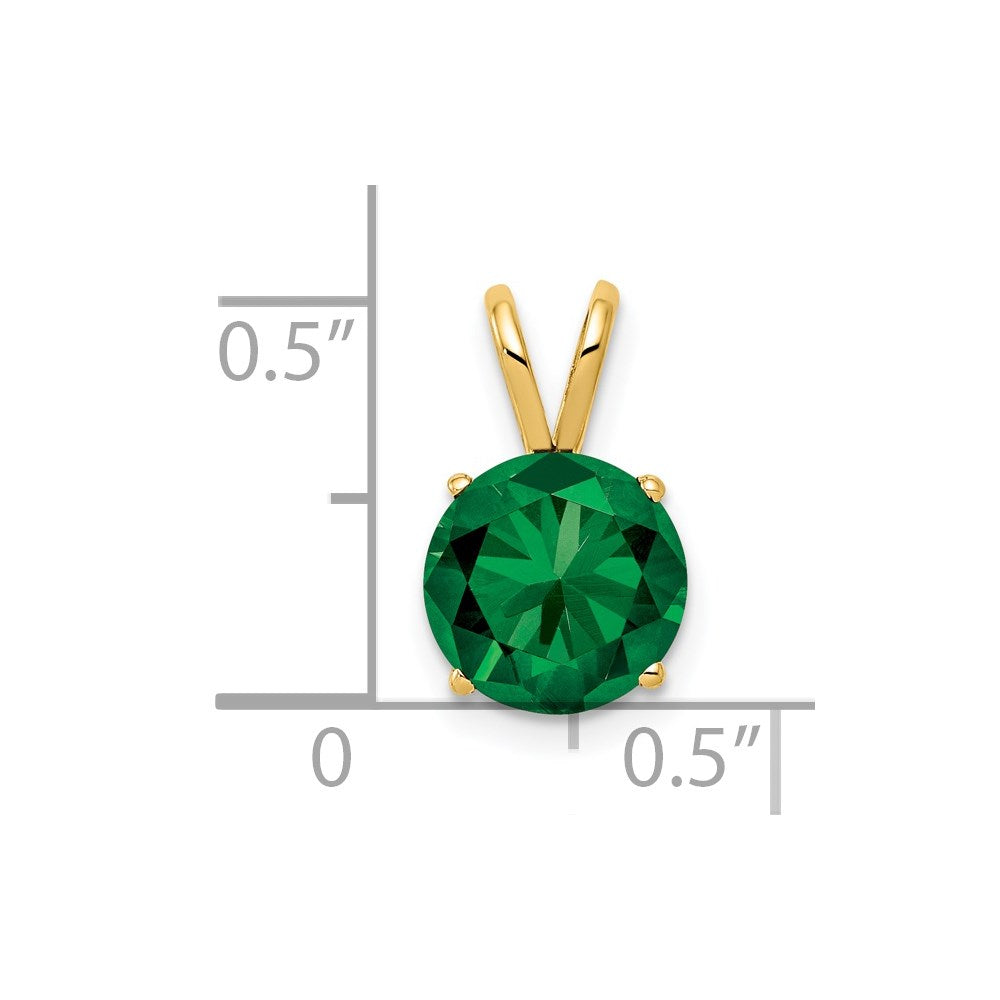 14k 8mm Round Mount St. Helens Pendant