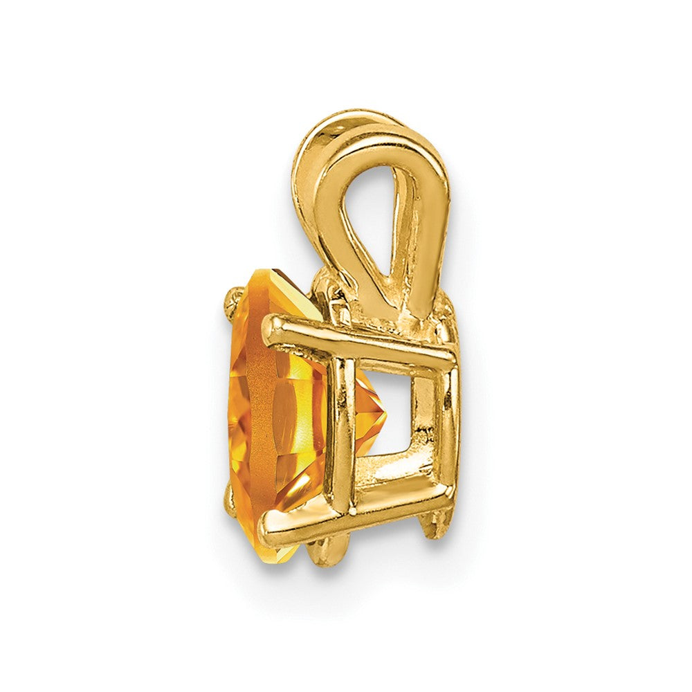 14k 7x5mm Oval Citrine Pendant