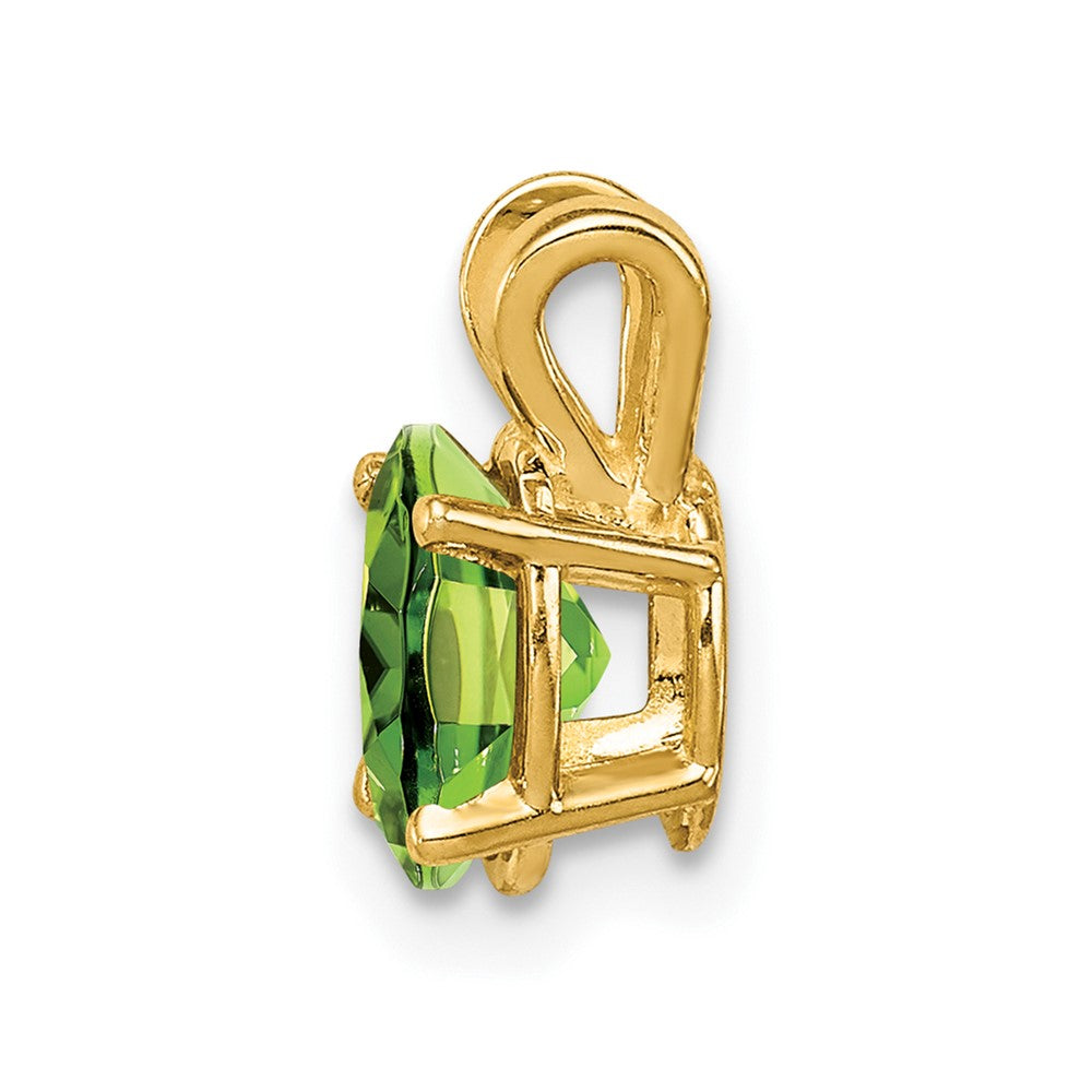 14k 7x5mm Oval Peridot Pendant