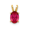 14k 7x5mm Oval Ruby Pendant