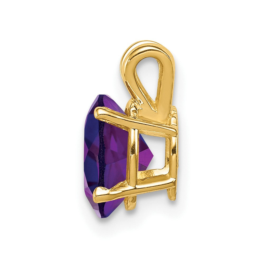 14k 8x6mm Oval Amethyst Pendant