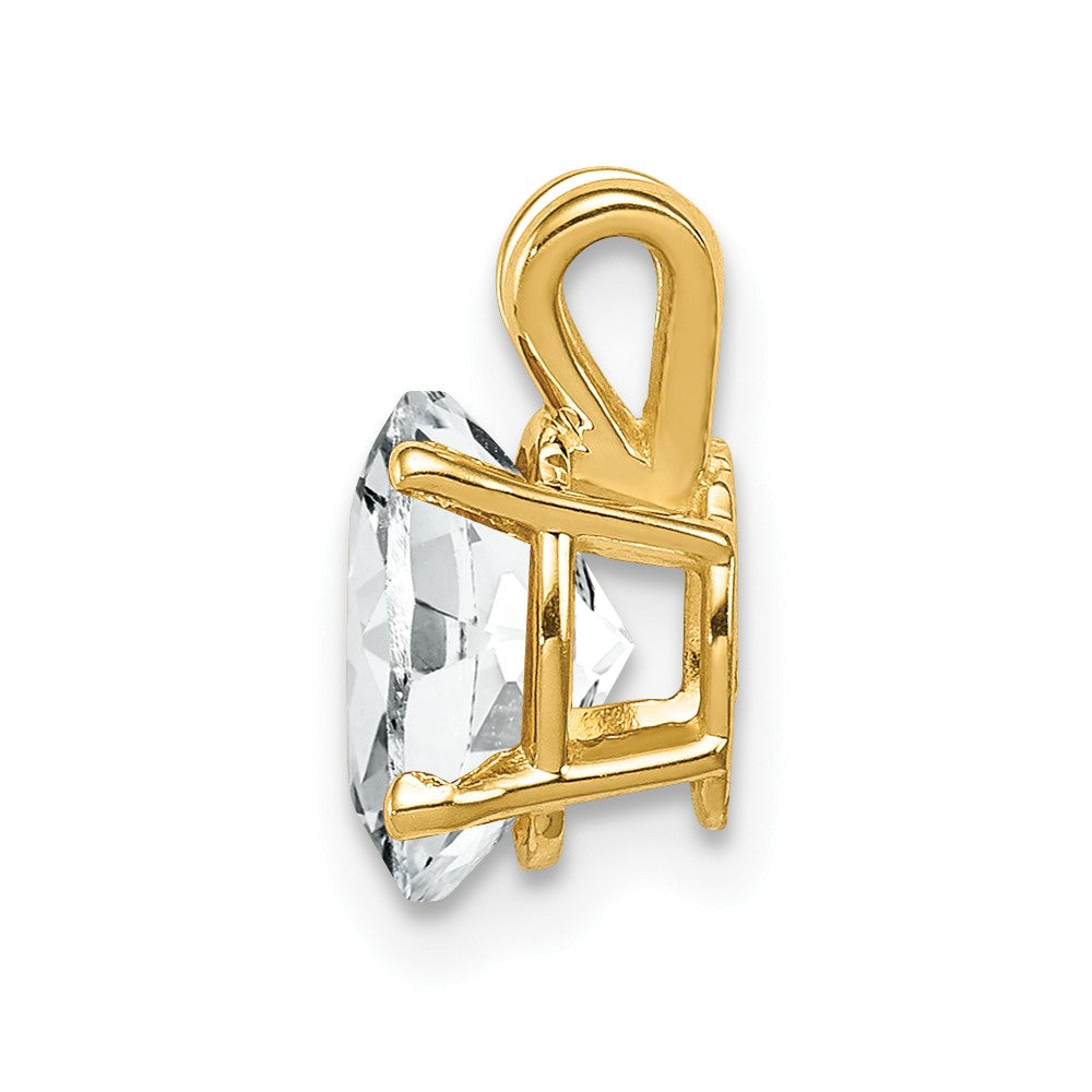 14k 8x6mm Oval Cubic Zirconia Pendant