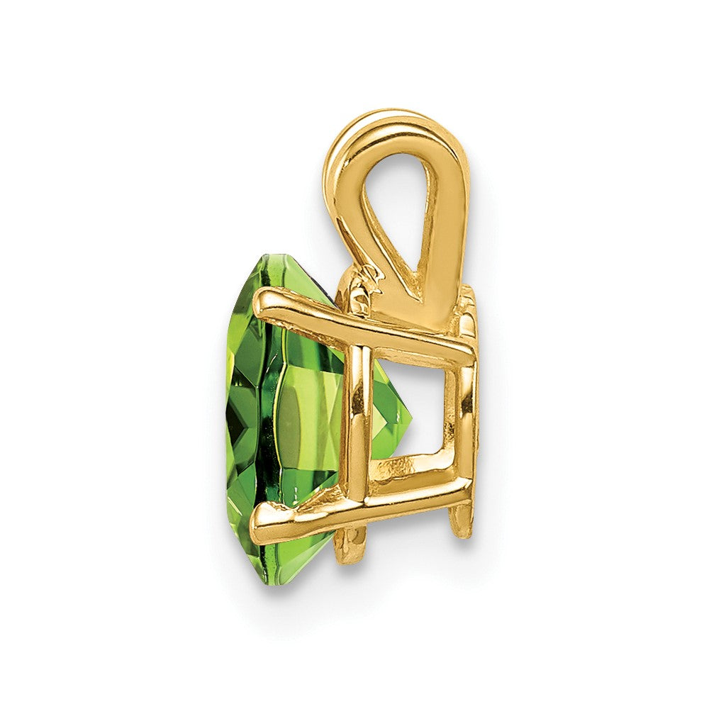 14k 8x6mm Oval Peridot Pendant