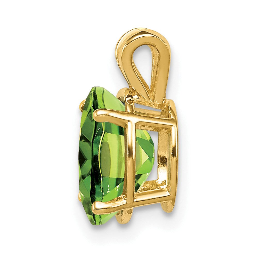 14k 9x7mm Oval Peridot Pendant